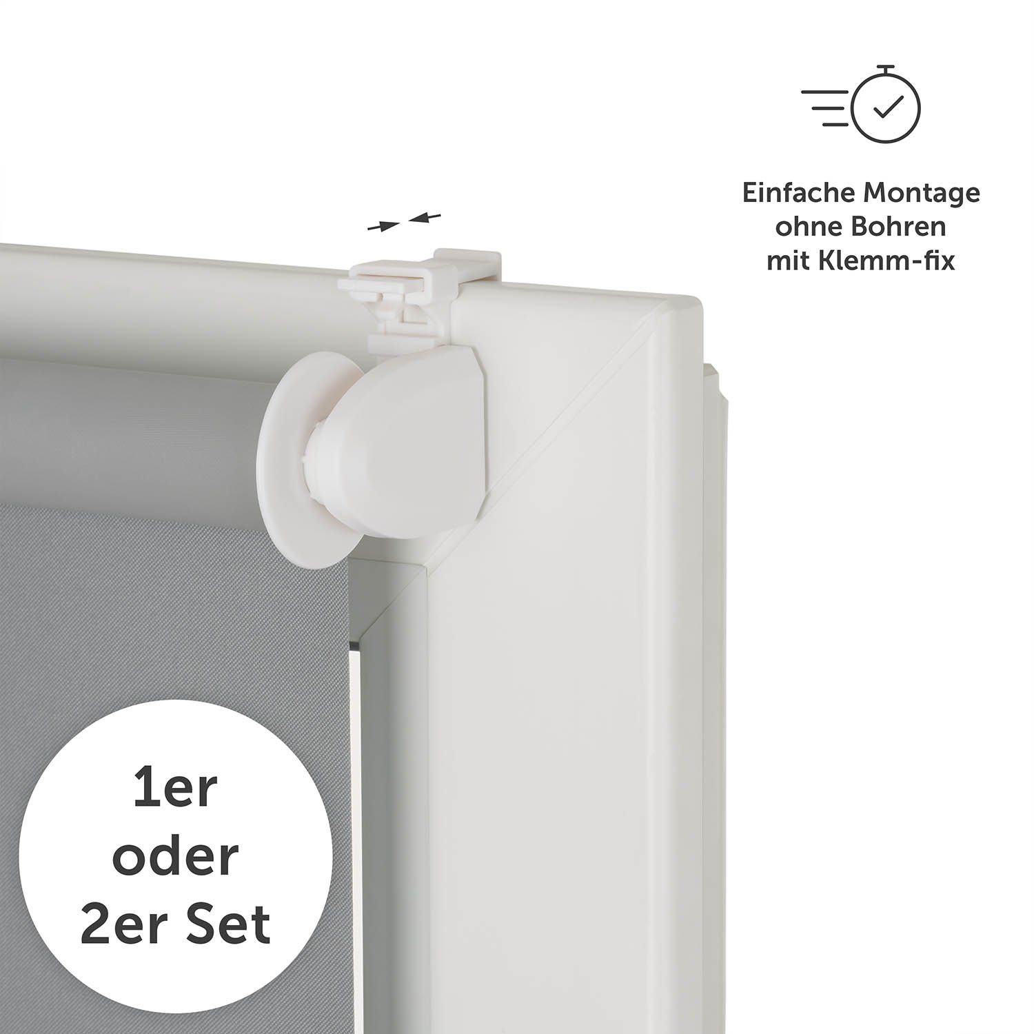 Doppelrollo Verdunklungsrollo - Klemmfix ohne Bohren, Blumtal, Lichtschutz, günstig online kaufen