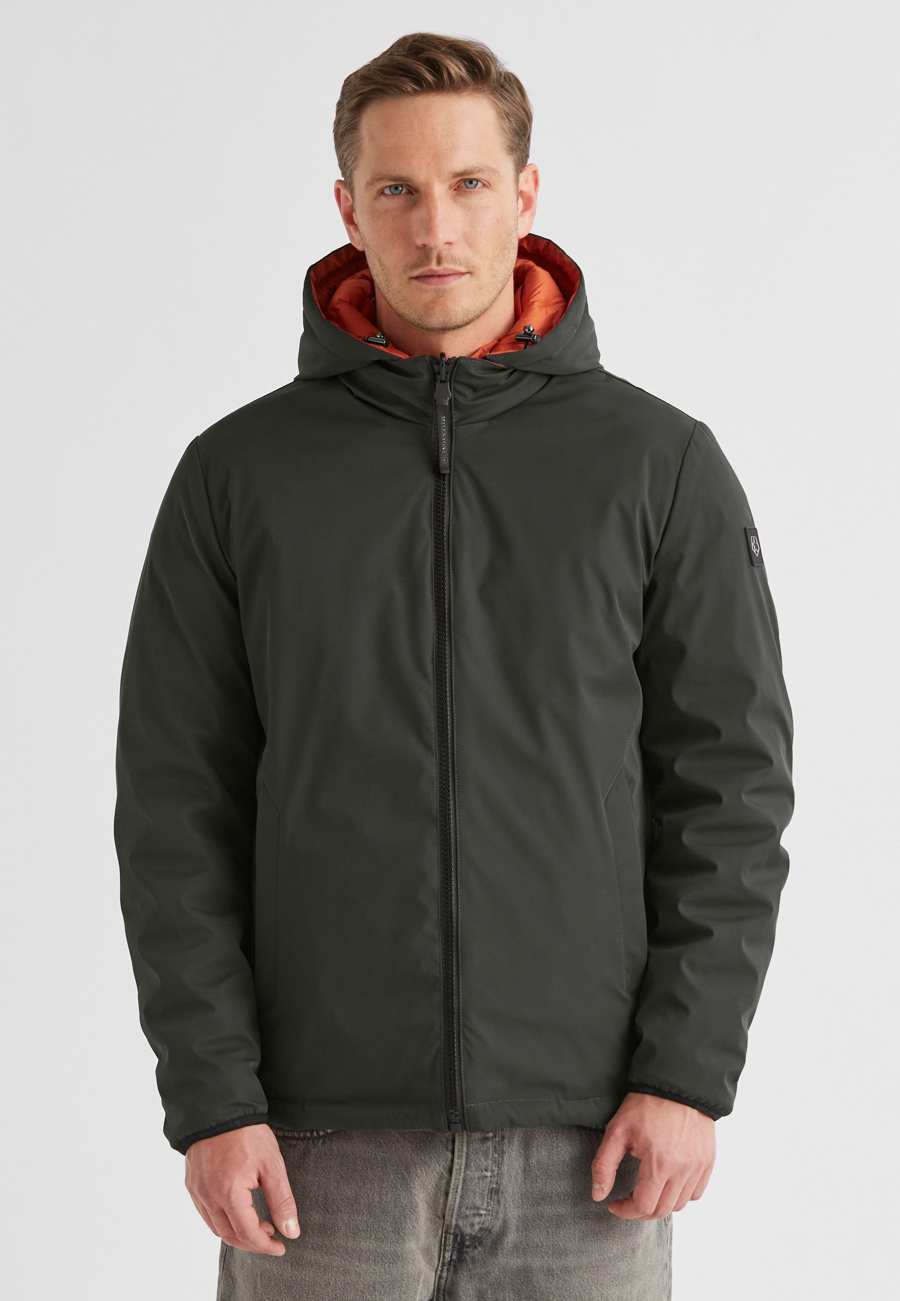 MILESTONE Wendejacke MSTyron Herren Jacke beidseitig Übergangsjacke mit Logo Badge