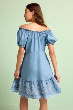 Next Sommerkleid Sommerkleid mit Lochstickerei aus Lyocell (1-tlg)