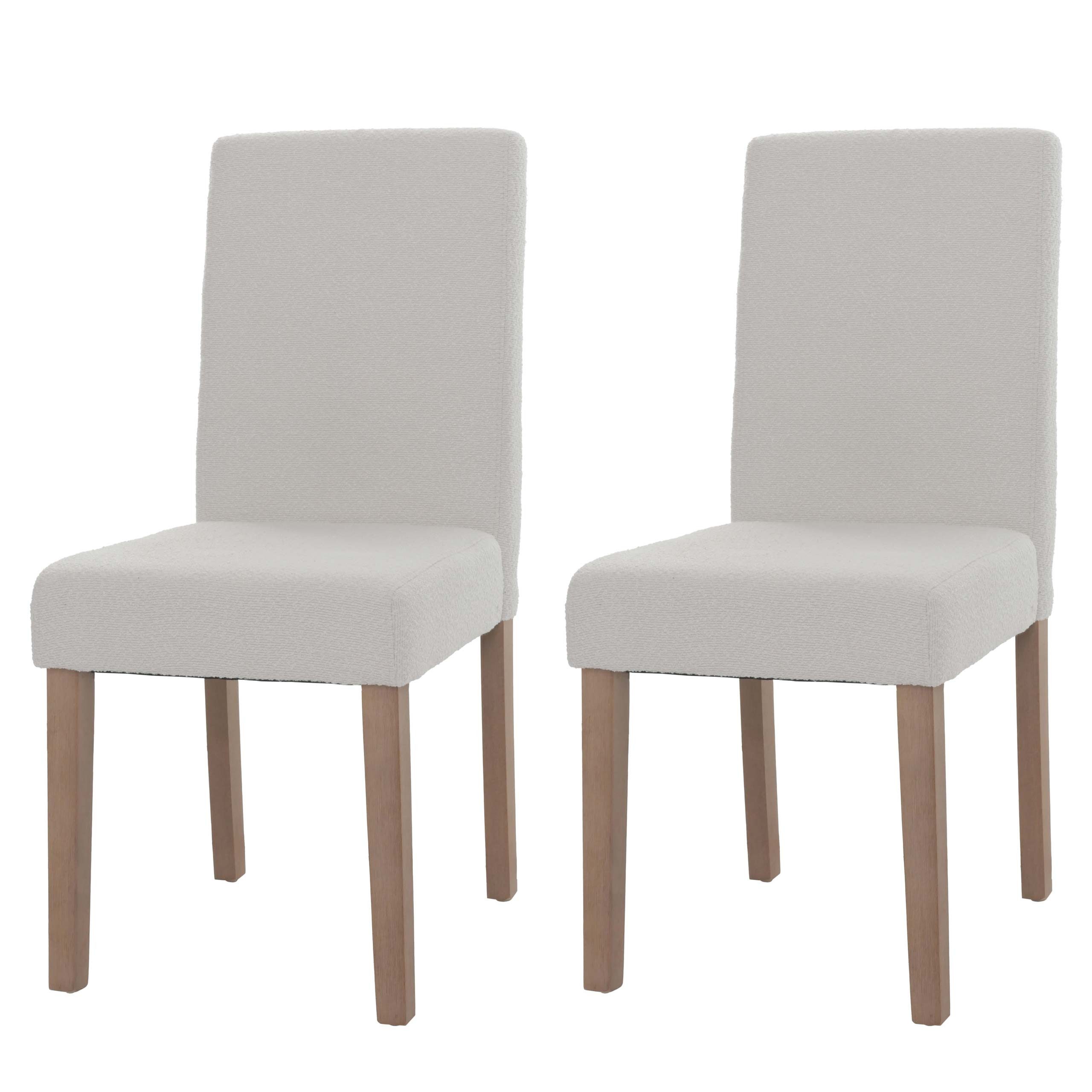 MCW Esszimmerstuhl Littau-BOU-2 (Set, 2 St), Moderner Bouclé-Stoffbezug