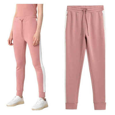 4F Leggings 4F - Damen Sweathose, Jogginghose Retro weiß rose