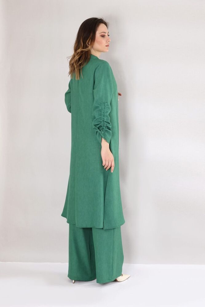 fashionshowcase Blusenkimono Damen Oversize-Kimono in Leinenoptik - Ärmel m günstig online kaufen