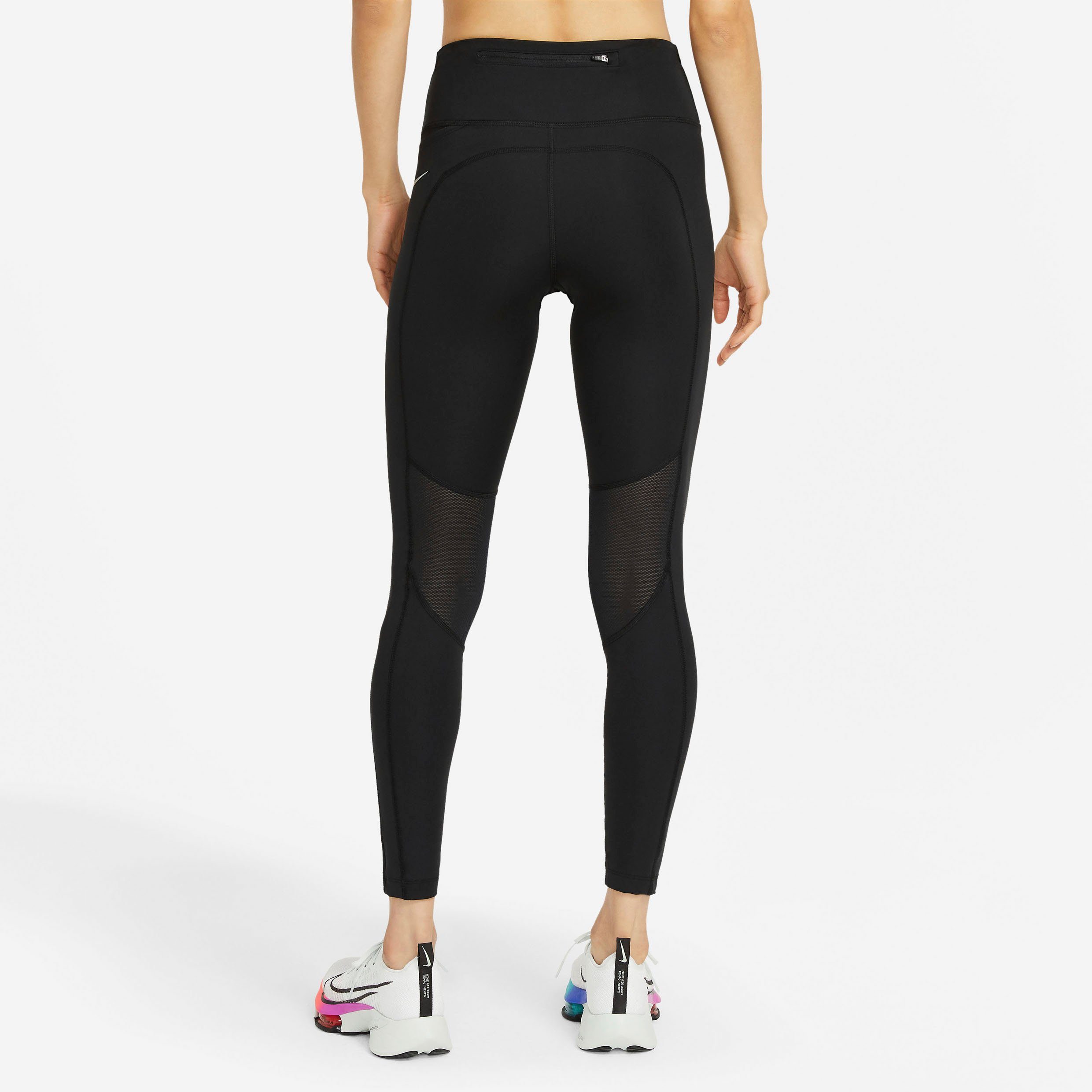 LEGGINGS schwarz Lauftights RUNNING WOMEN'S FAST MID-RISE POCKET EPIC Nike