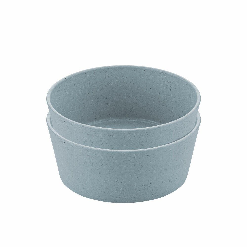 KOZIOL Schale Connect Bowl 2er Set Nature Flower Blue, 400 ml, Biozirkulärer Kunststoff, (2-tlg) Blau | Schüsseln