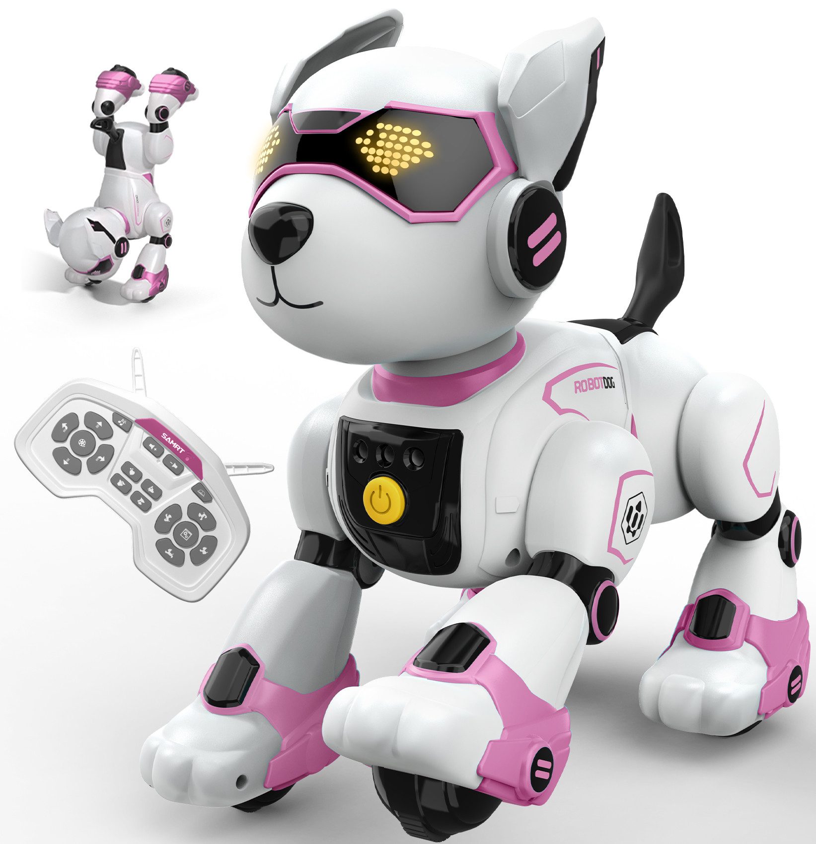 Fanttik RC-Roboter Roboter Hund Kinder Puzzle Игрушки Festival Geschenk (Programmierbarer Roboterhund mit Sprachbefehle,Fernbedienung, Berührungssensor), Roboterhund Игрушки ab 3 Jahre mit Wiederaufladbarer Batterie