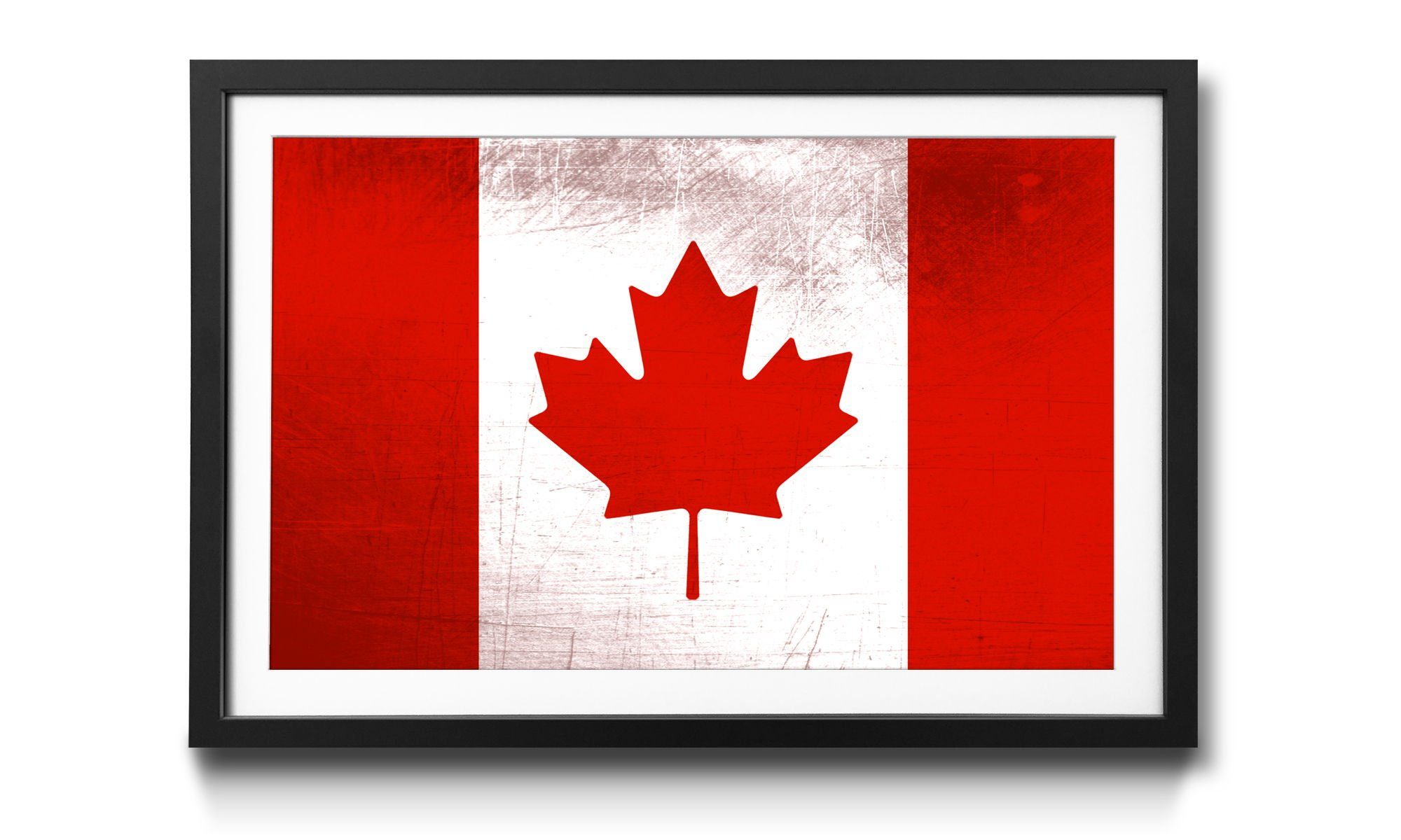 WandbilderXXL Bild mit Rahmen Kanada, Flagge, Wandbild, in 4 Größen erhältlich