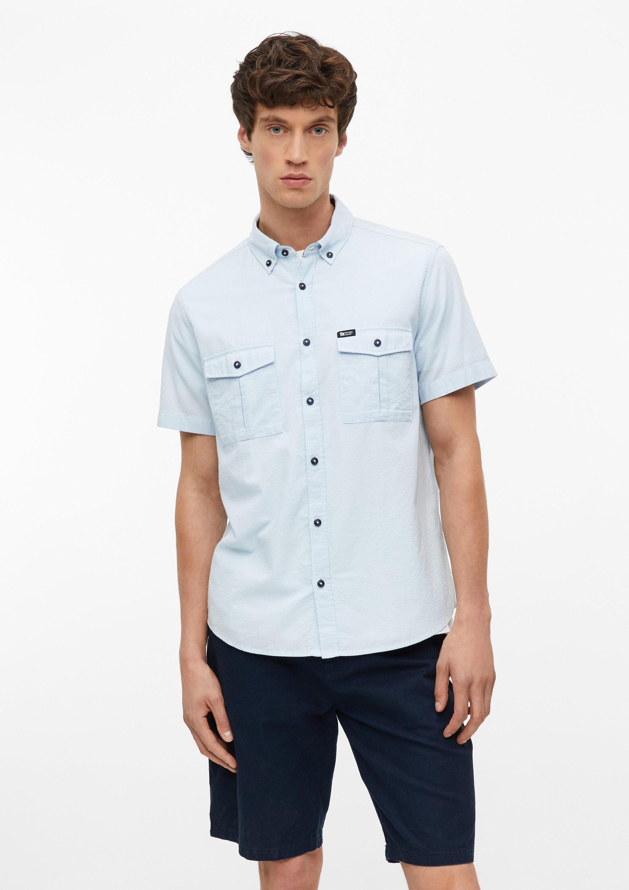 s.Oliver Kurzarmhemd Hemd Regular Fit: Strukturiertes Kurzarmhemd mit Brusttaschen