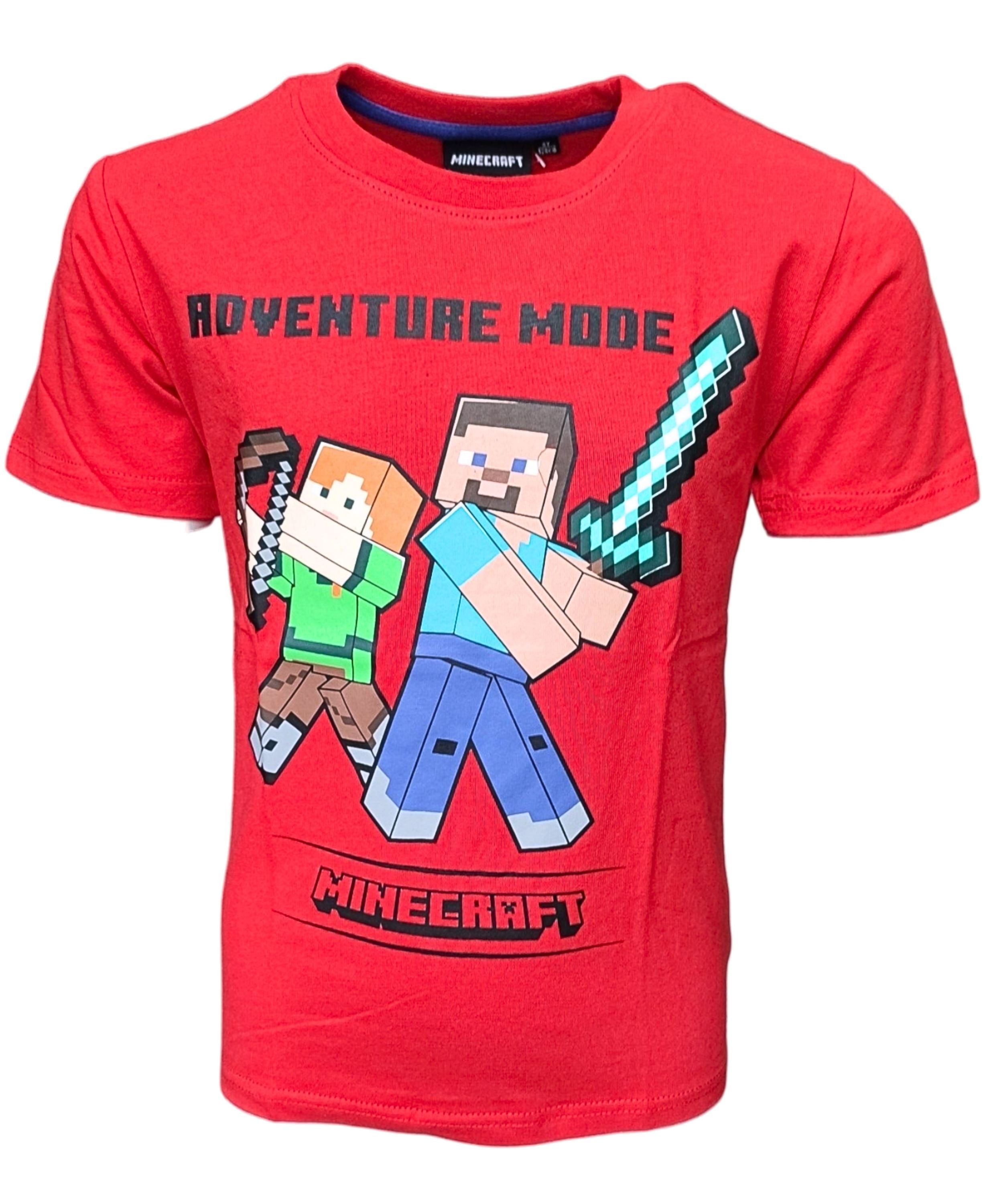 Minecraft T-Shirt Jungen Kurzarmshirt aus Baumwolle Gr. 116 - 152 cm