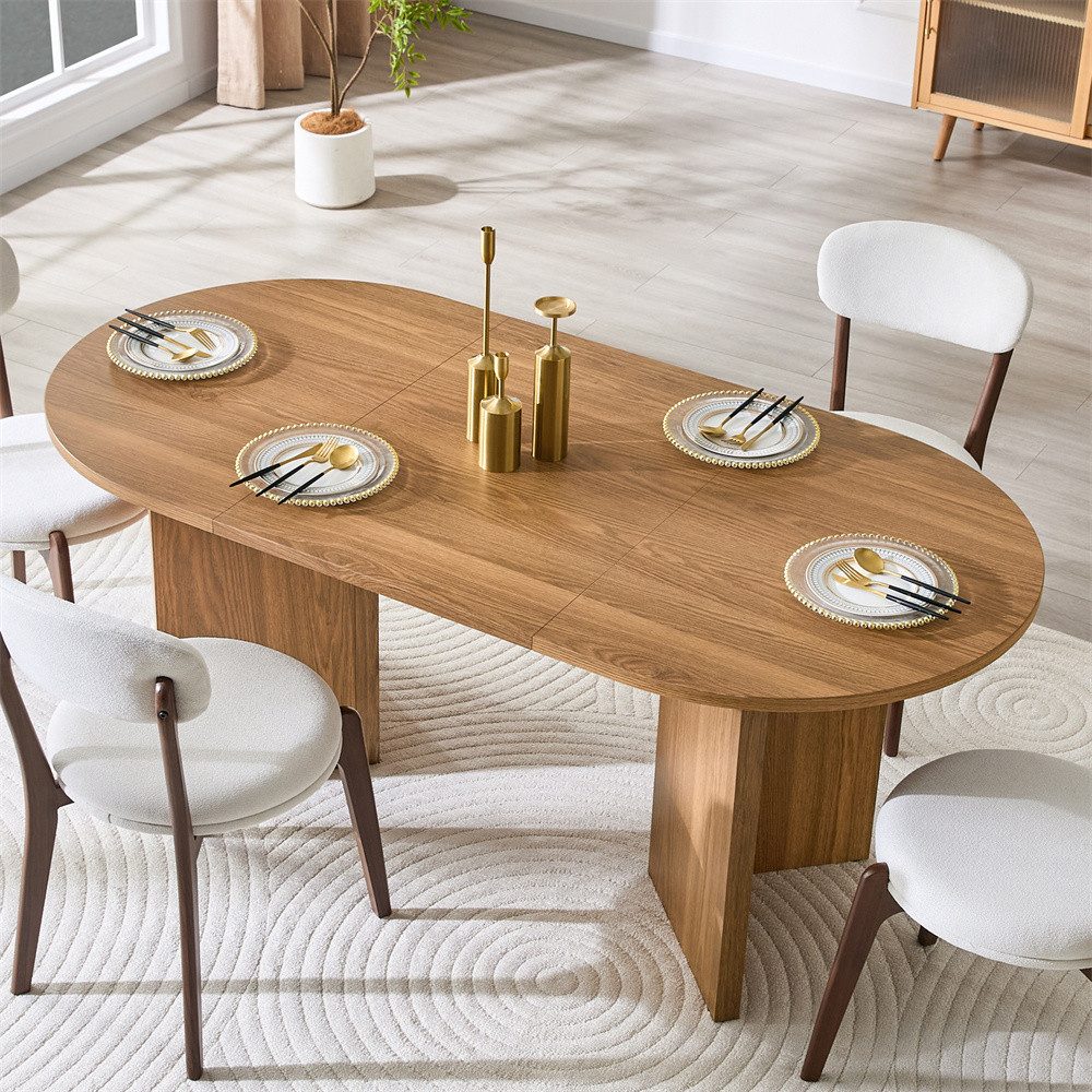 REDOM Esstisch für vier bis sechs Personen (oval geformter Küchentisch,geeignet für Esszimmer, Küche und Wohnzimmer, 1-St., 180*90*75.5cm)