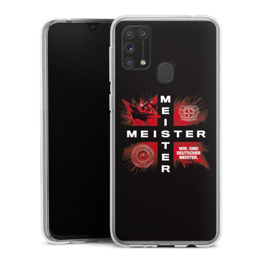 DeinDesign Handyhülle Bayer 04 Leverkusen Meister Offizielles Lizenzprodukt, Samsung Galaxy M31 Silikon Hülle Bumper Case Handy Schutzhülle