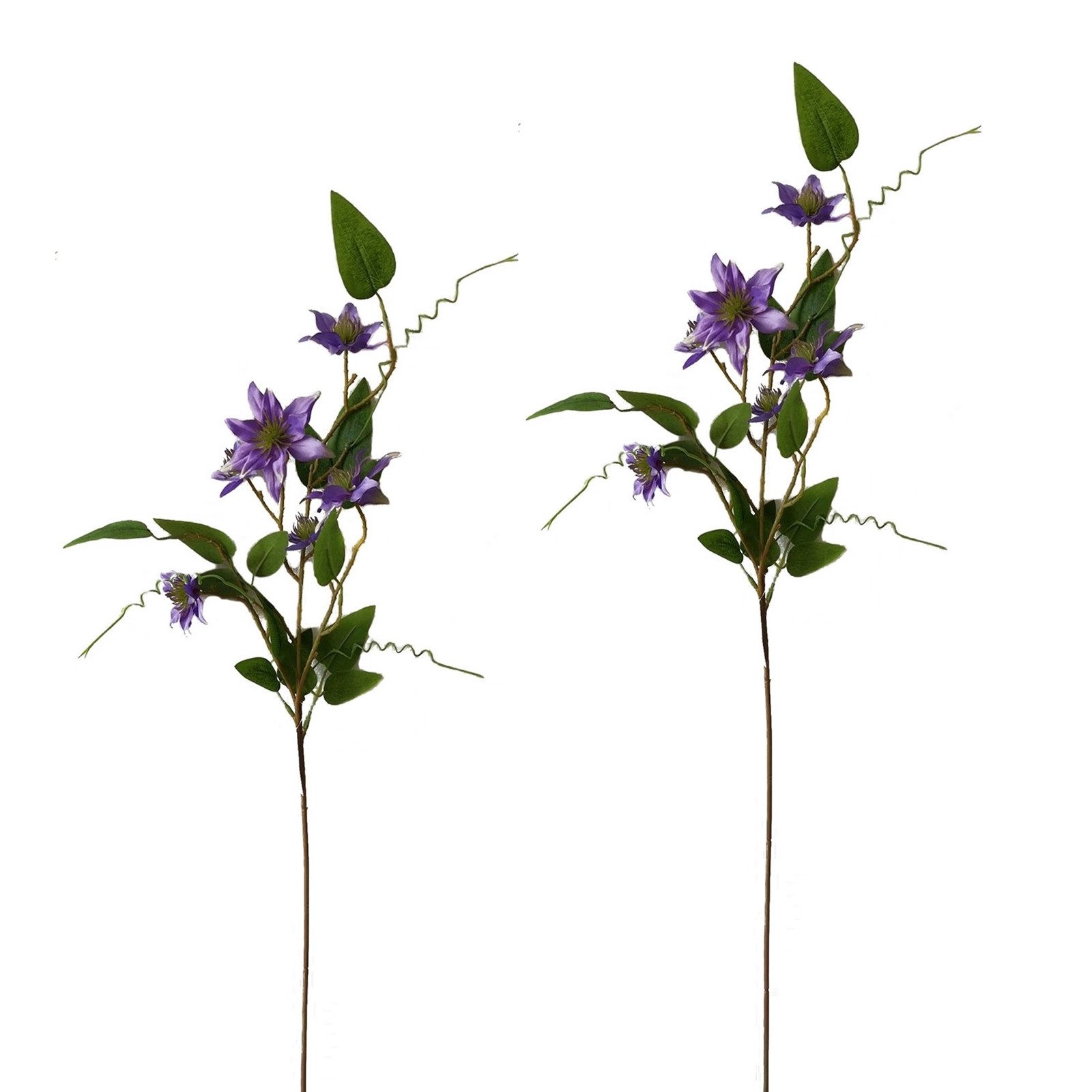 Kunstblume Clematis Lila 2er Set 89 cm
