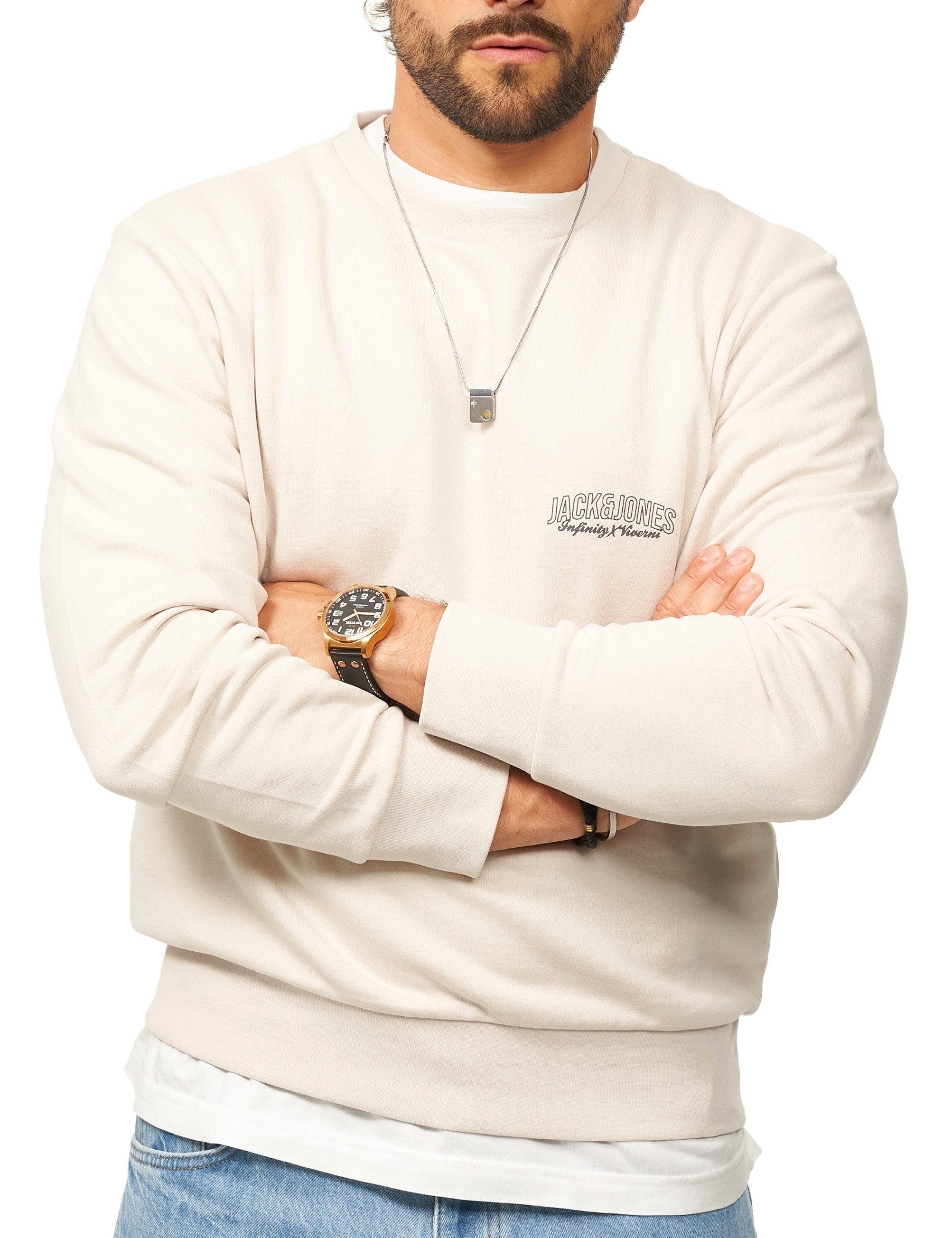 Jack & Jones Sweatshirt Rundhalspullover als Crew Neck im Regular Fit Herre günstig online kaufen