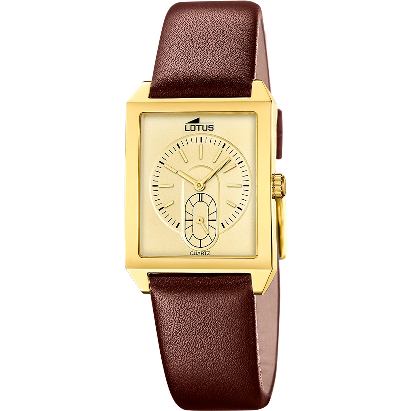 Lotus Quarzuhr Square Series 19079_2, Armbanduhr, Damenuhr, Herrenuhr, Lederarmband, analog