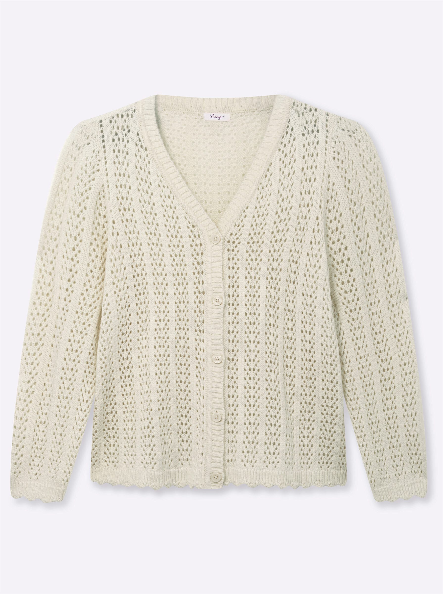 Strickjacke Strickjacke Langarm Ajour