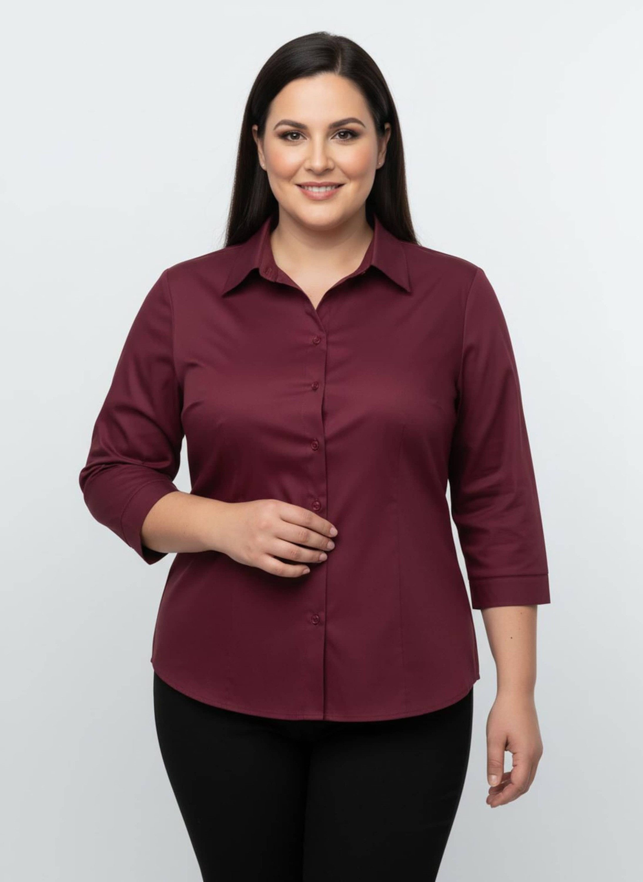 Sieh an! Klassische Bluse Bluse 3/4-Arm