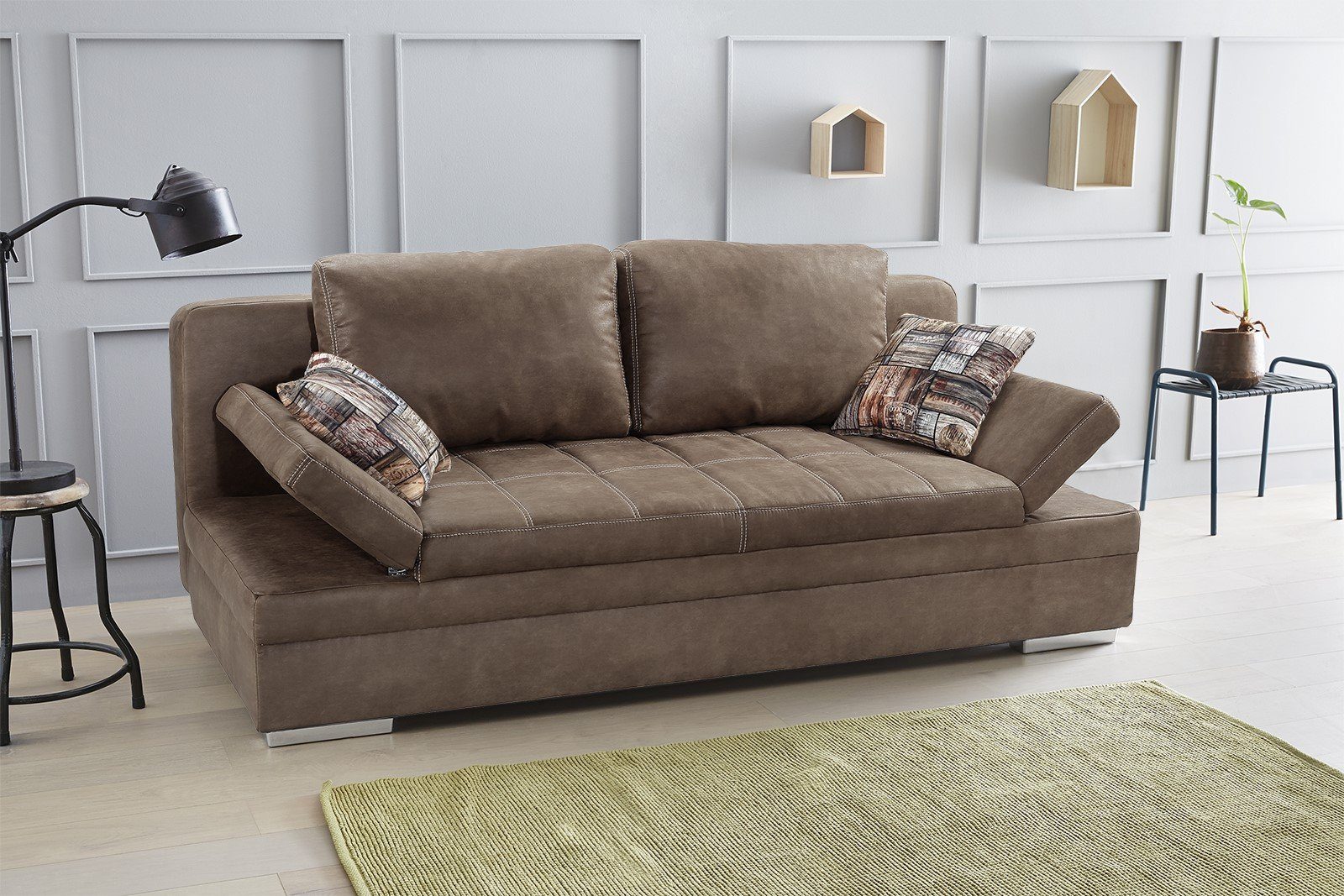 luma-home Schlafsofa 15116, mit Bettkasten B200/T100/H84 günstig online kaufen