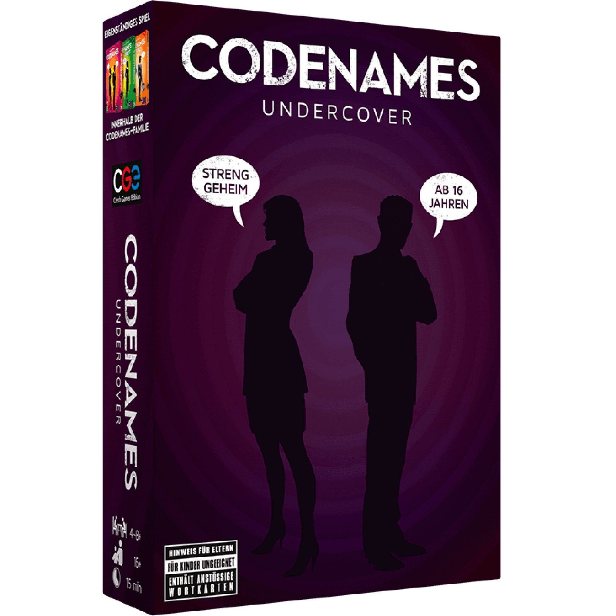 Asmodee Spiel Codenames Undercover – Nicht jugendfreies Partyspiel für Erwachsene