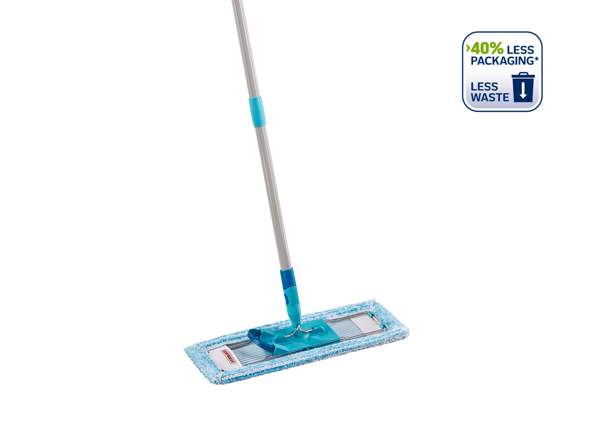 Leifheit Wischmopp Bodenwischer Profi XL super soft (Box), (3-St), Waschbar bei 60°C, Wischbreite 42cm, Arbeitshöhe 146cm, 360° Gelenk