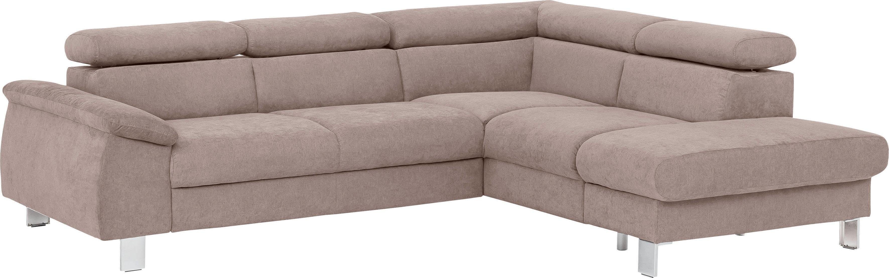 COTTA Ecksofa "Komaris L-Form mit Kopfteilverstellung", wahlweise mit Bettf günstig online kaufen