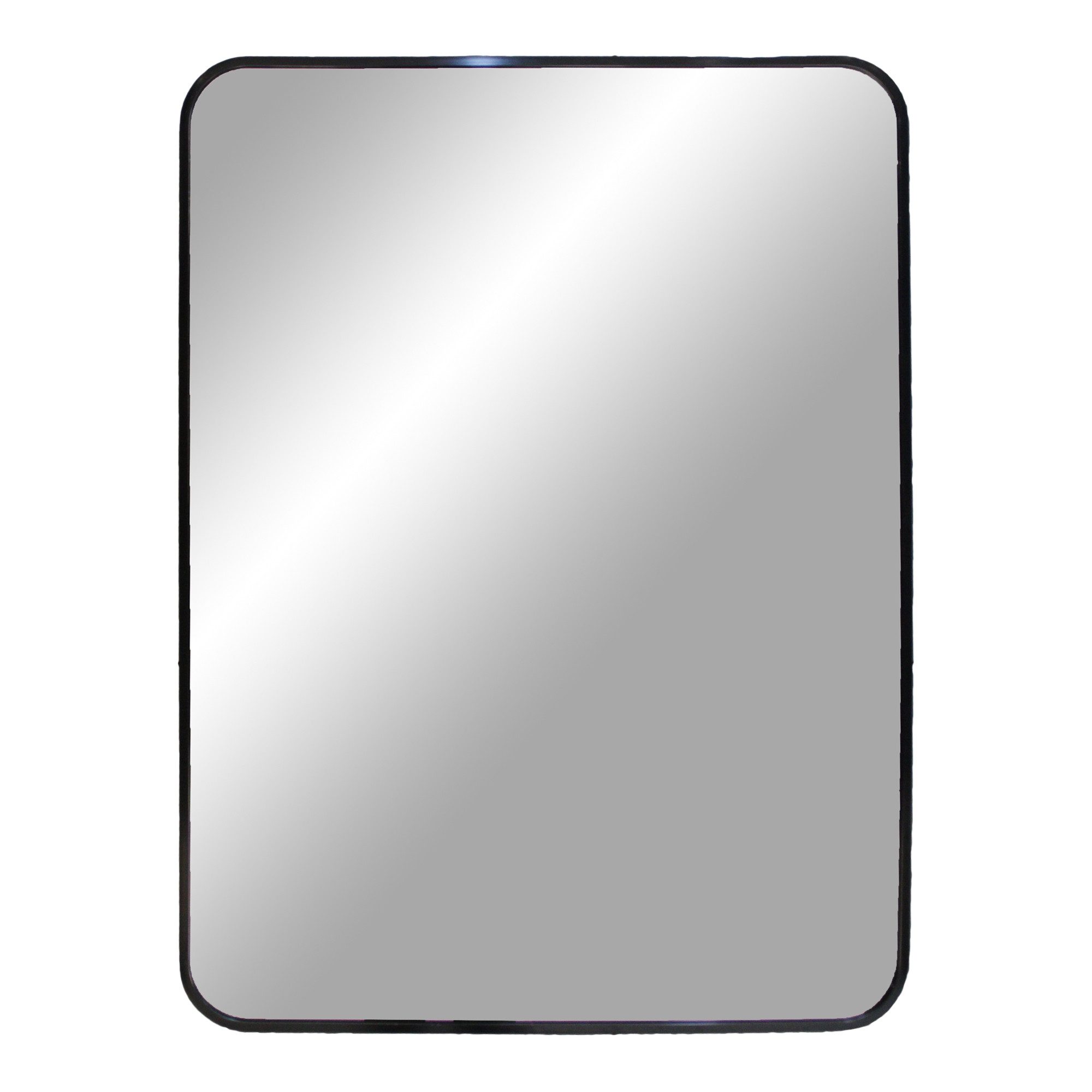 House Nordic Spiegel in Schwarz, Alu, Glas - 50x70x3cm (BxHxT)