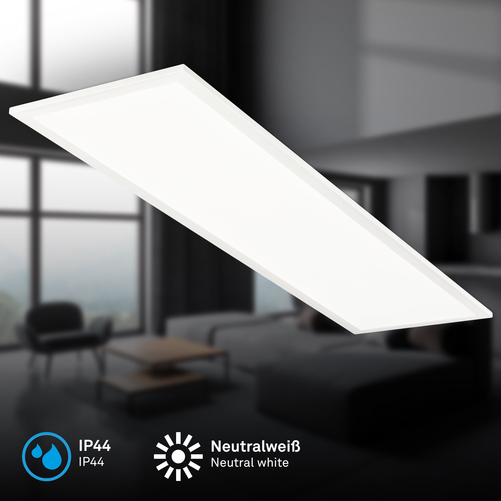 Briloner Leuchten LED Panel SIMPLE, Neutralweiß, LED fest integriert, Neutralweiß, Tageslichtweiß