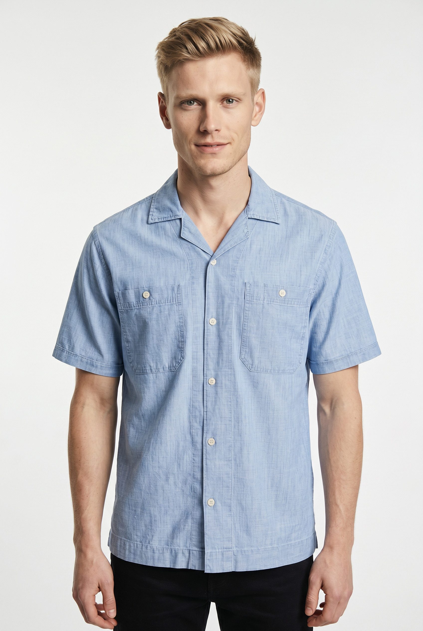 Jack & Jones Kurzarmhemd JPRBLUMAX VINTAGE S/S RESORT SHIRT mit Brust Taschen