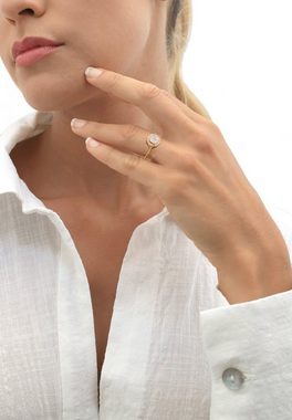Elli DIAMONDS Fingerring »Verlobung Mondstein Diamant (0,08 ct) 585 Gelbgold«