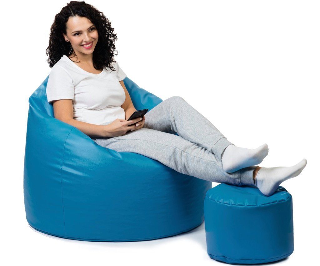 Outdoor Sitzsack, blau & Sitzsack Indoor sunnypillow