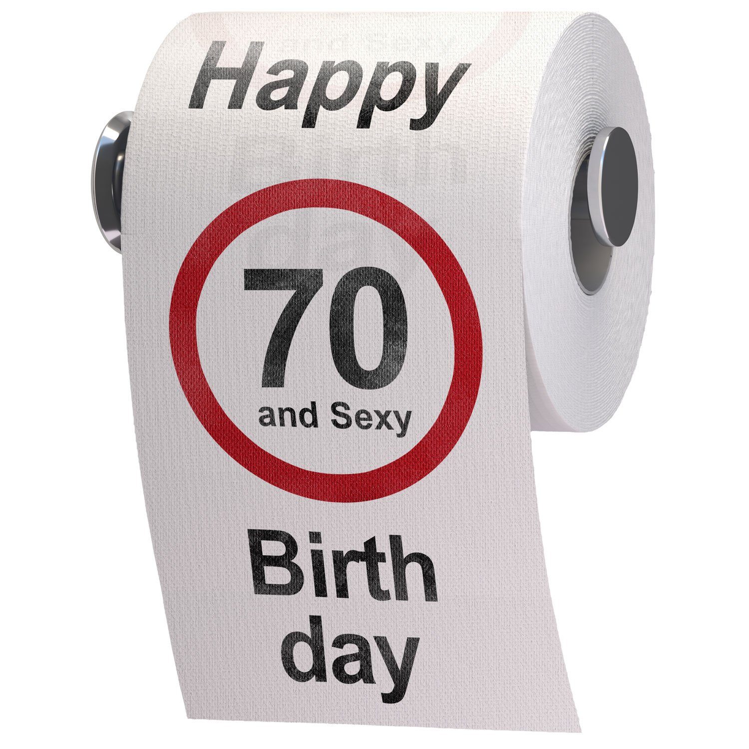 Goods+Gadgets Papierdekoration Lustiges Fun Klopapier zum 70. Geburtstag, Toilettenpapier Geschenkartikel