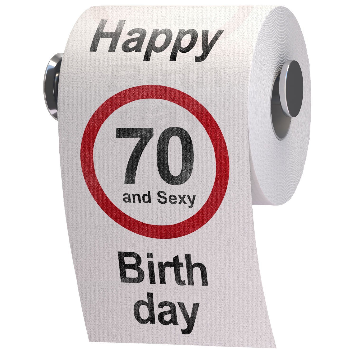 Goods+Gadgets Papierdekoration Lustiges Fun Klopapier – Toilettenpapier Geschenk 70. Geburtstag, Toilettenpapier Geschenkartikel