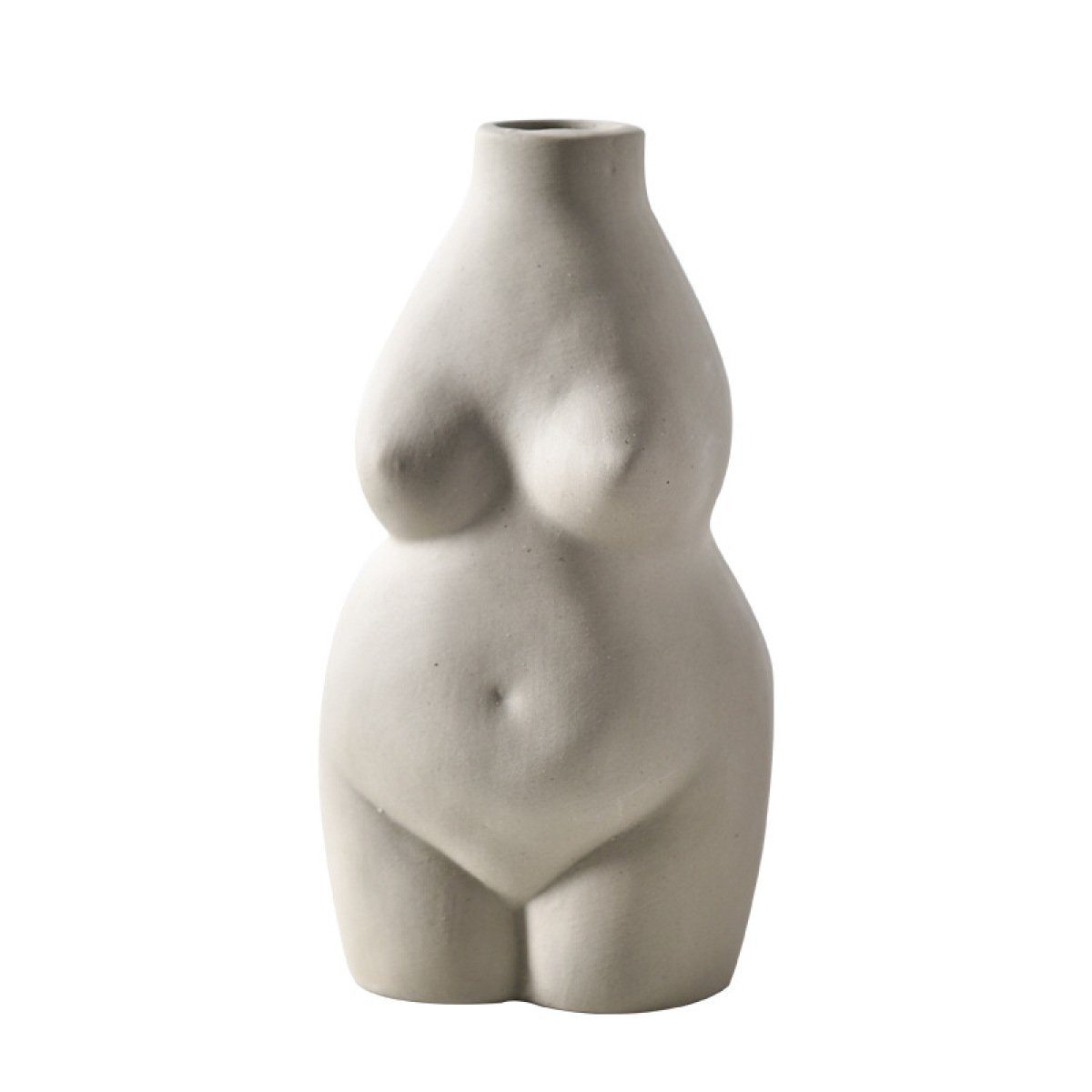 Jormftte Dekovase Weiblich Körper Vase Kunst Design,Keramik Blumentopf Statue,für Deko Grau