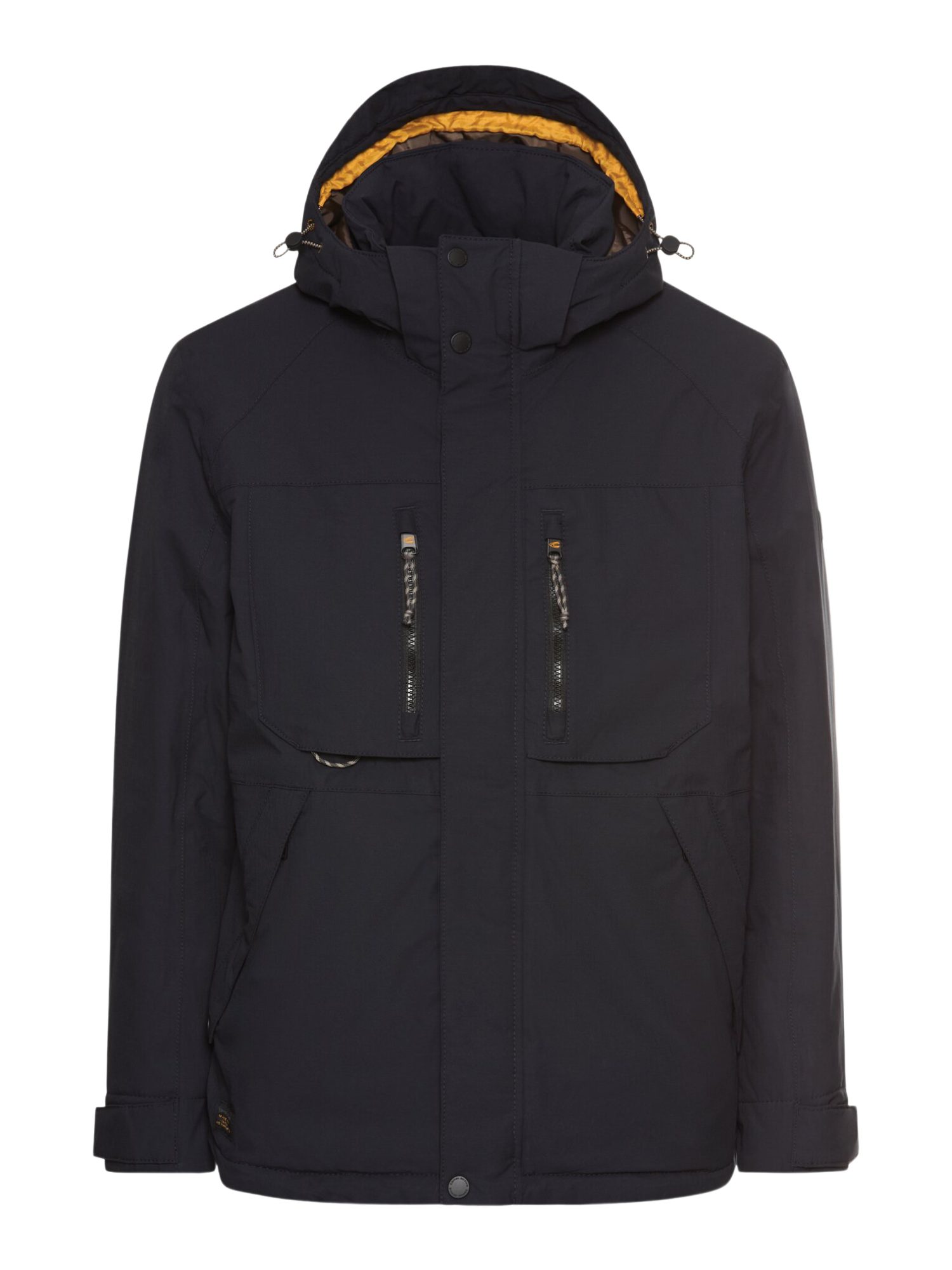 camel active Funktionsjacke schwarz,Outdoor,Polyester,Unifarben,Stehkragen,Lang,Regular Fit