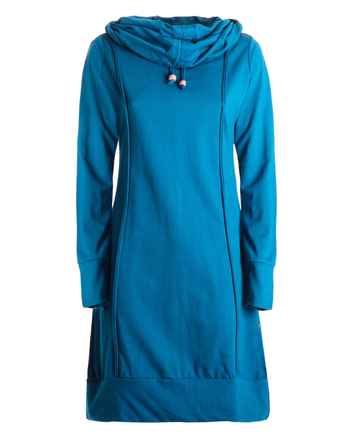 Vishes Jerseykleid Knielanges Kleid Baumwolle Schalkragen elastischer Bund günstig online kaufen