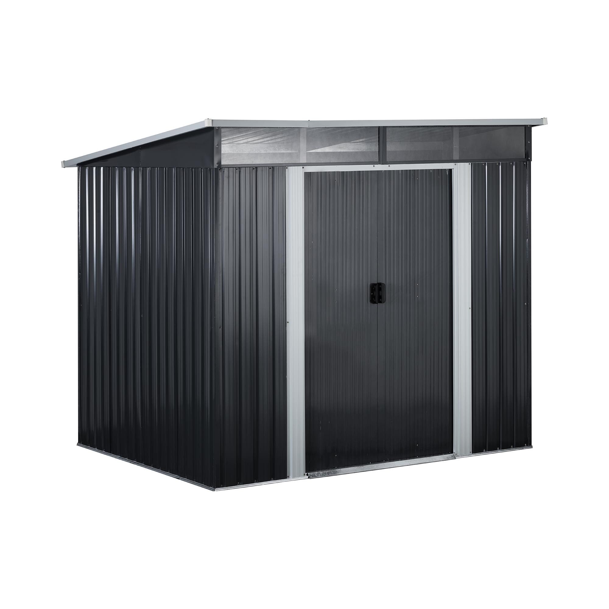 Uniprodo Gerätehaus 260 x 195 x 202 cm Садовые сараи Gartenschrank Metall abschließbar, BxT: 180x372 cm