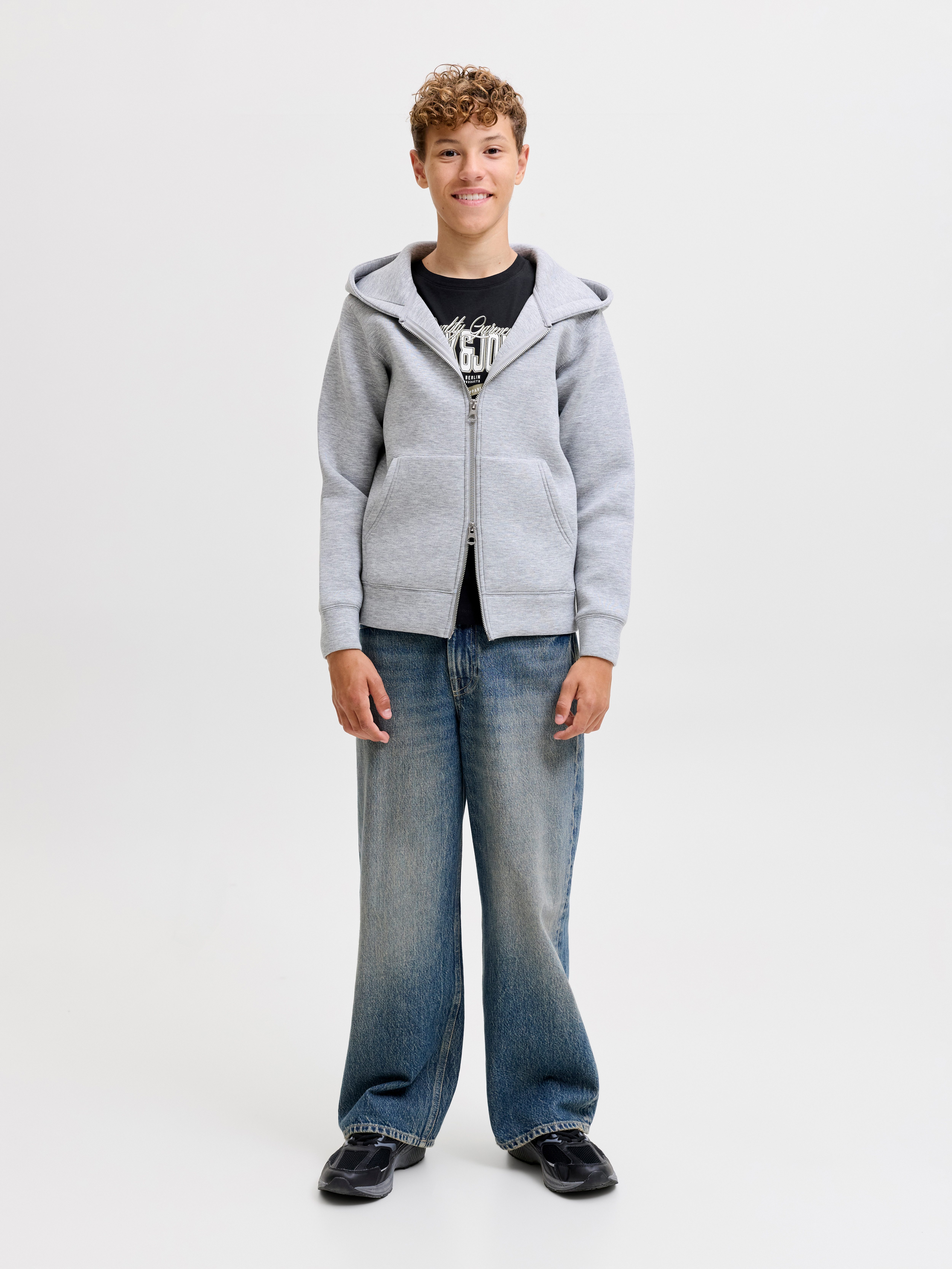 Jack & Jones Junior Rundhalsshirt JJELOGO TEE SS O-NECK 2 COL AW26 SN JNR Baumwolle, regular fit – Bild 5 von 5