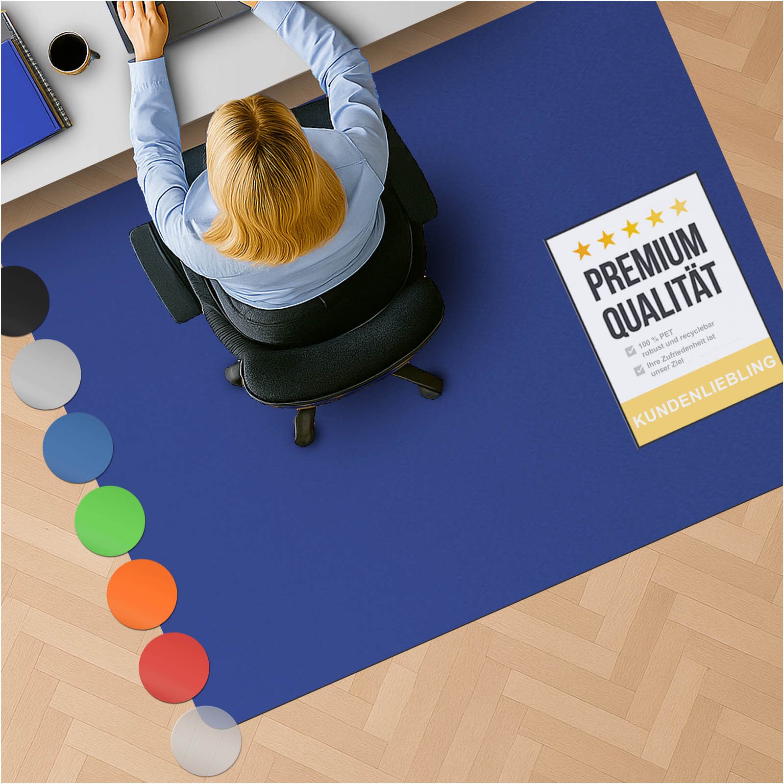 Nova Forma Bodenschutzmatte CHROMA, bunte Stuhlmatte in Trendfarben - Boden günstig online kaufen