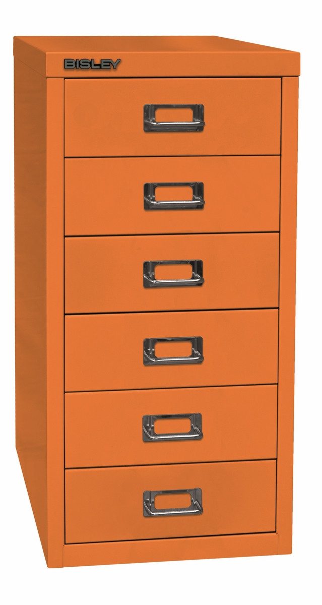 Bisley Aktenschrank MultiDrawer Schubladenschrank in Orange - Maße: H 59 x B 28 x T 38 cm