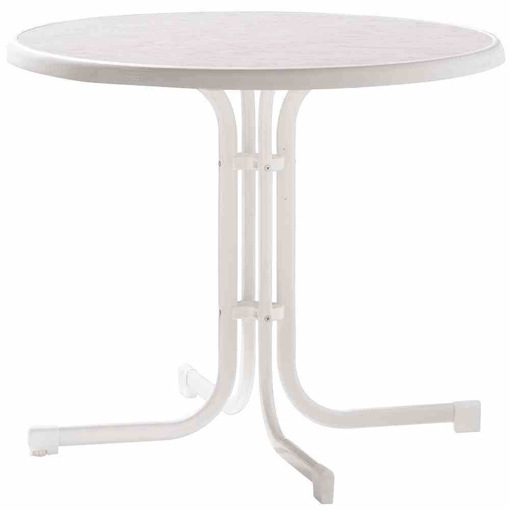 Gartentrends Klapptisch 209, in weiß, weiß/Mecalit®-Pro - 86x72x86cm (BxHxT)