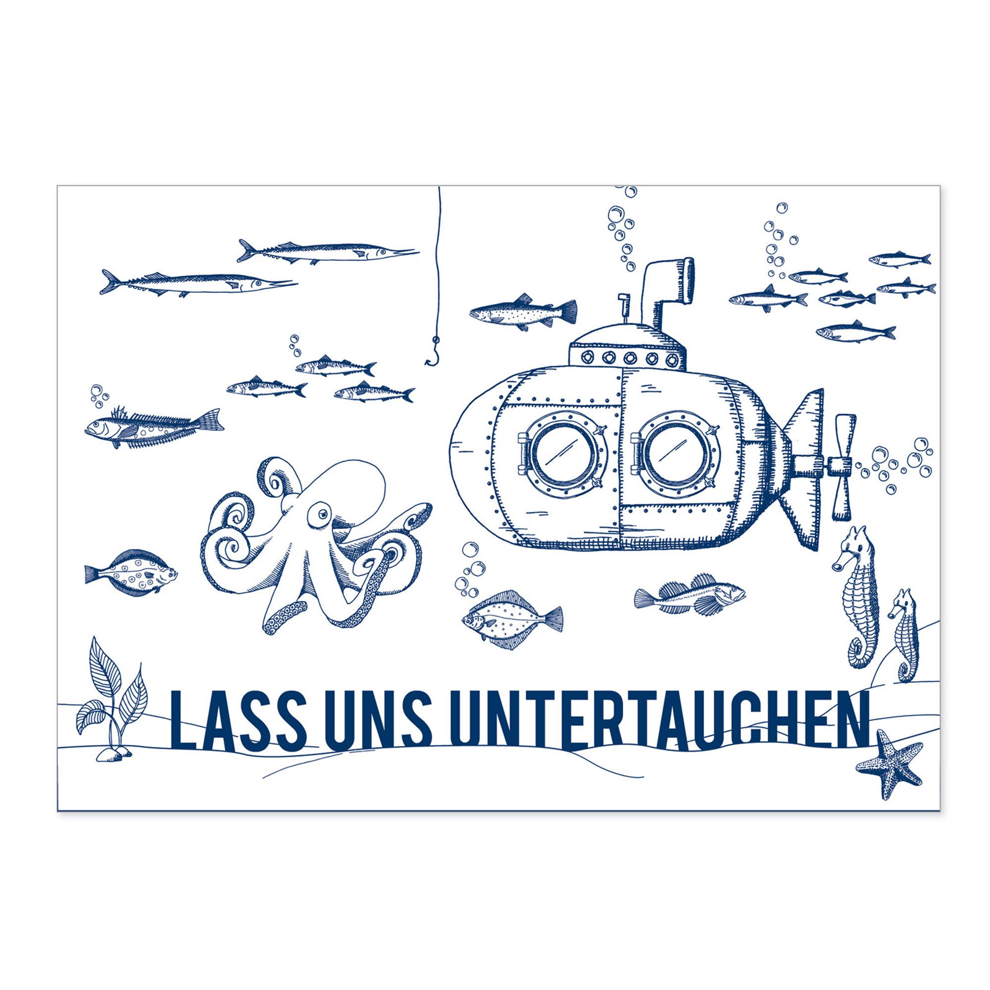 Postkarte Postkarte Untertauchen