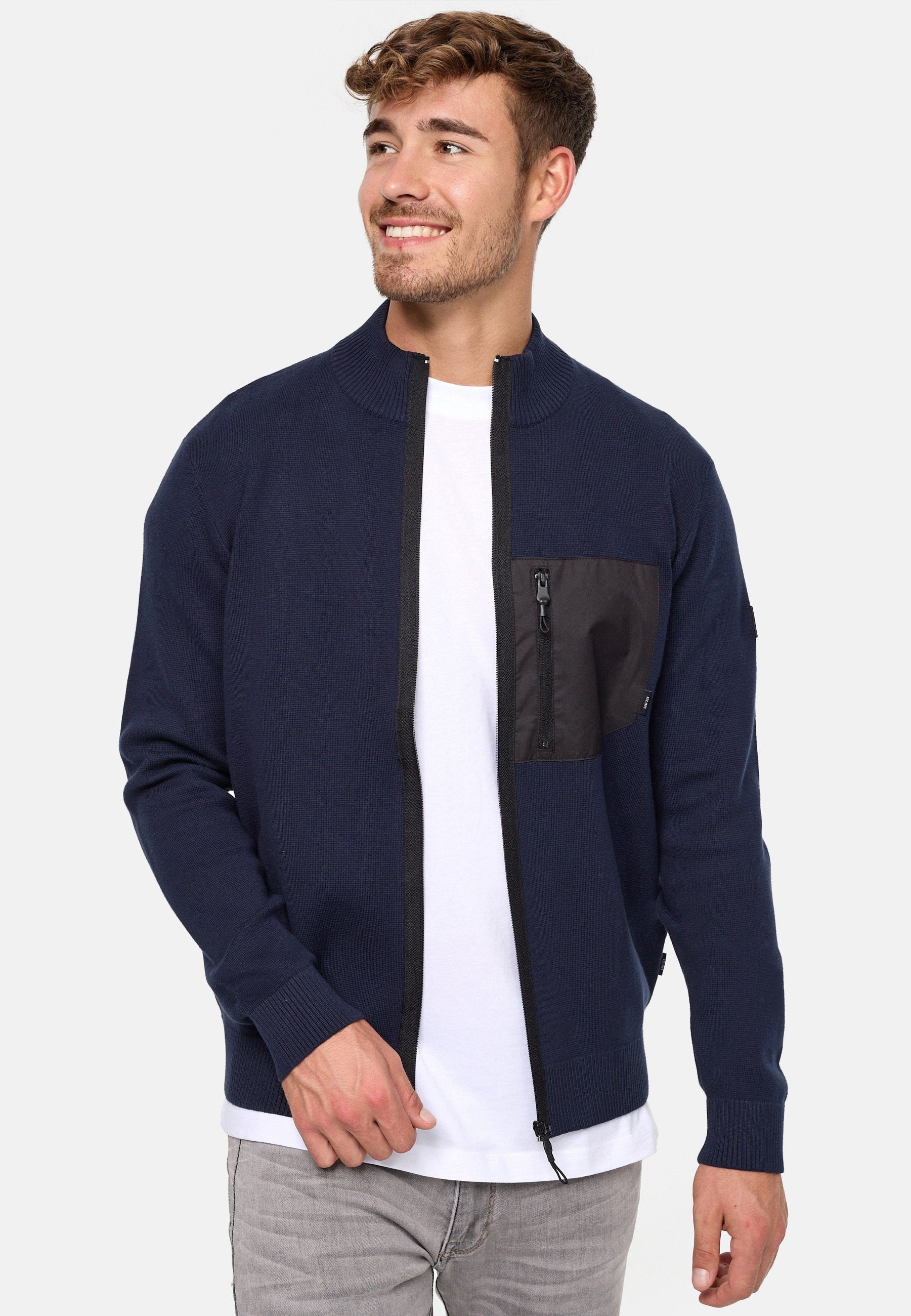 Navy Indicode Cardigan Manuel