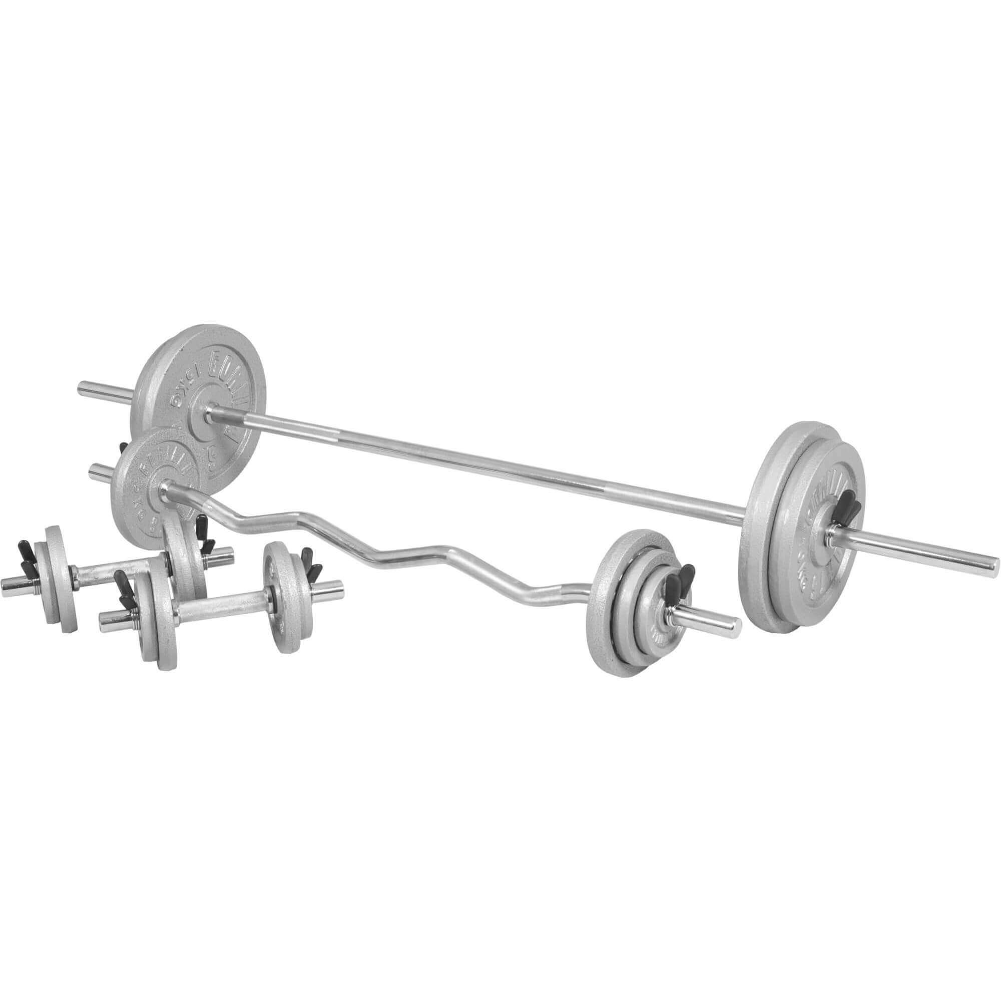 GORILLA SPORTS Hantel-Set Hantelset mit Federverschluss aus Gusseisen 108 kg