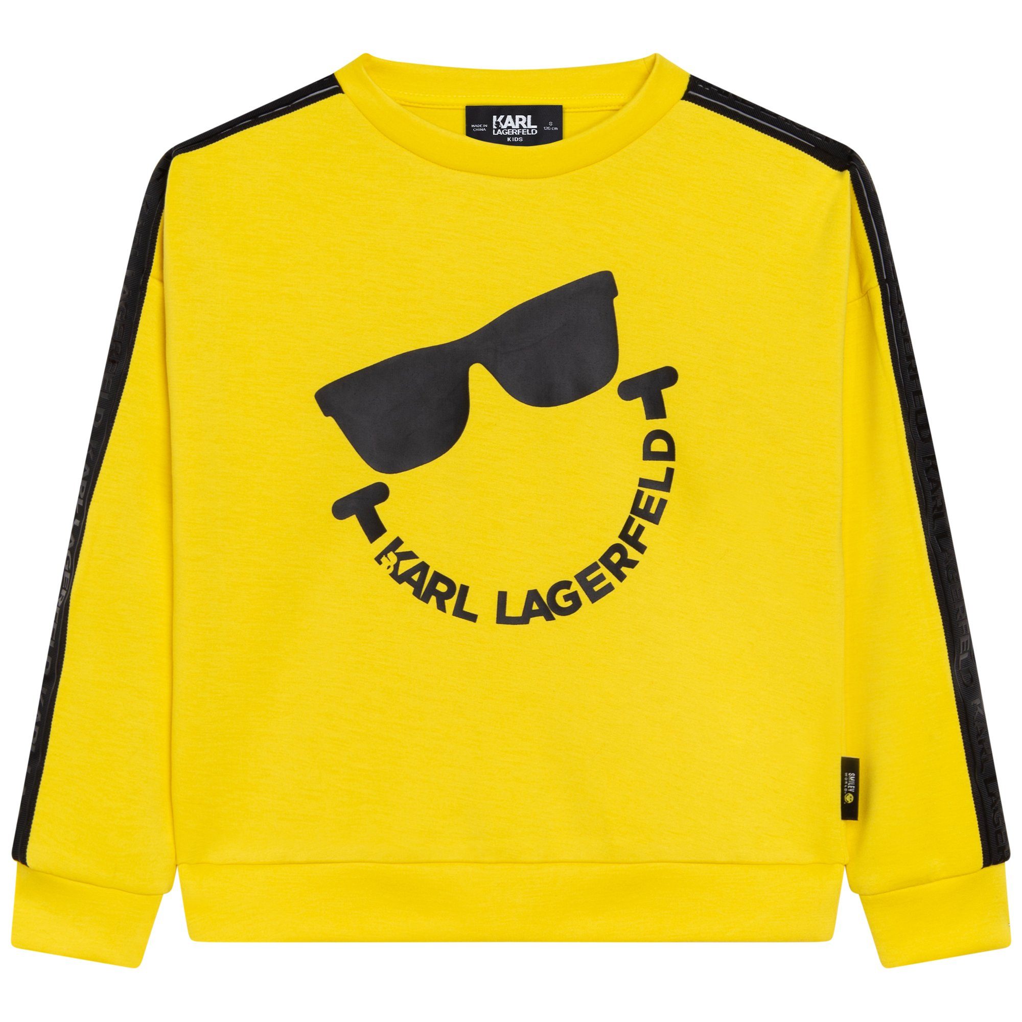 KARL LAGERFELD Sweatshirt Karl Lagerfeld cooles Sweatshirt Smiley gelb