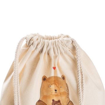 Mr. & Mrs. Panda Sporttasche Bär Baby - Transparent - Geschenk, Taufe, Beutel, Stoffbeutel, Teddyb (1-tlg), Umweltfreundlich