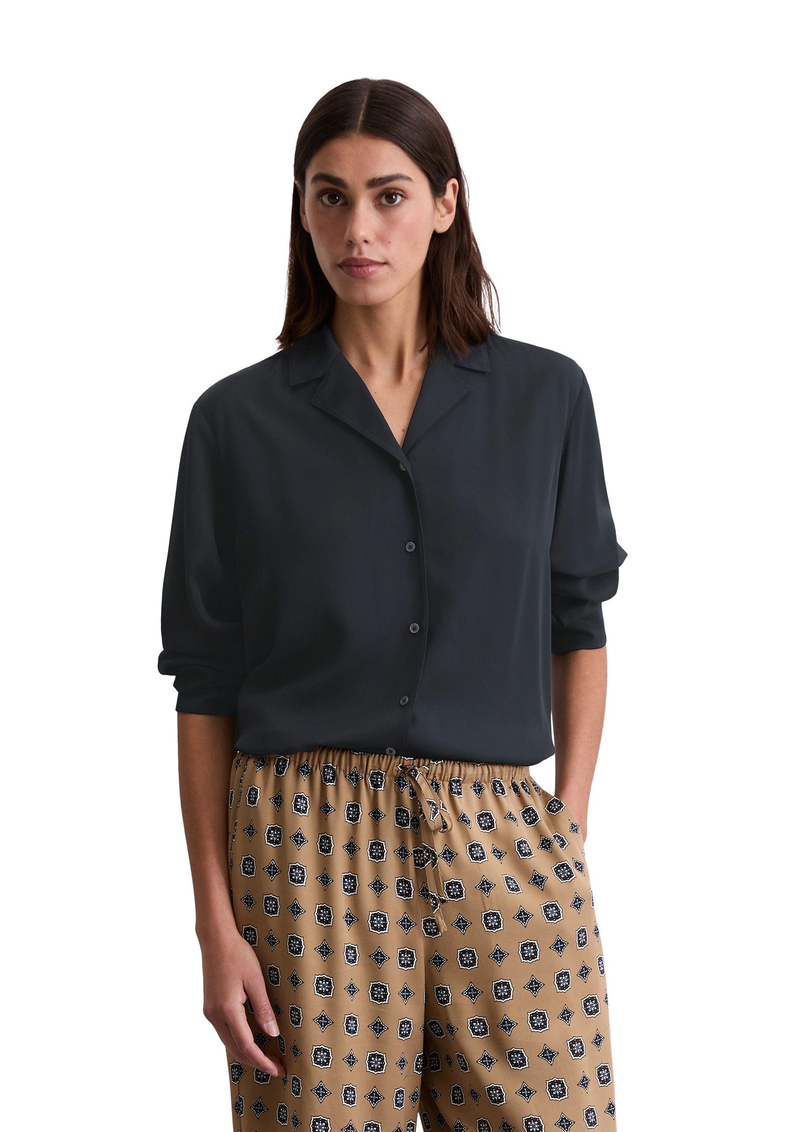 Marc O'Polo Langarmbluse aus LENZING™ ECOVERO™ Viskose-Twill