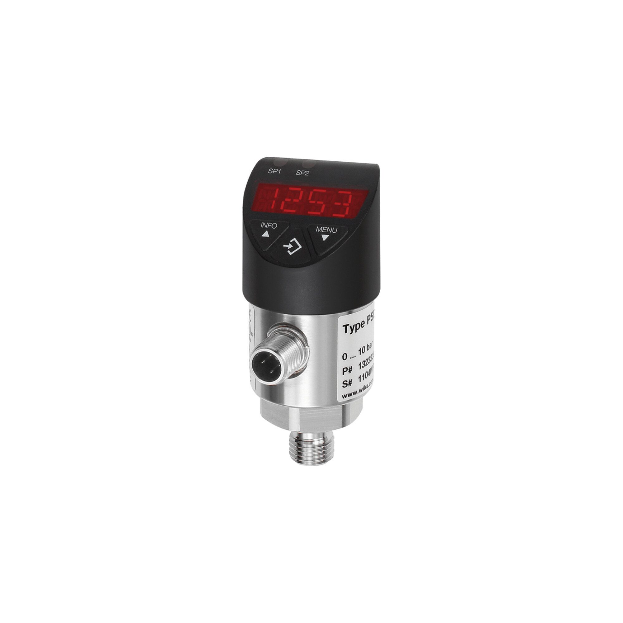 RIEGLER Wasser-Druckschalter Riegler Elektr. Druckschalter, Digitalanzeige, M12x1, G 1/4, 0-16 bar