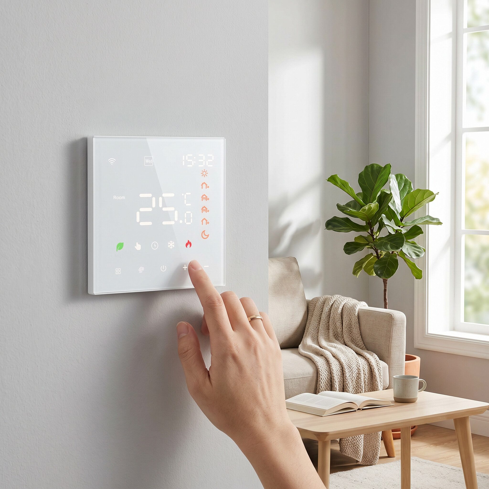 GARRYFIZH Raumthermostat Raumthermostat Digital Raumtemperaturregler, Programmierbare Funktionen Untertemperaturschutz NTC-Temperatursensor