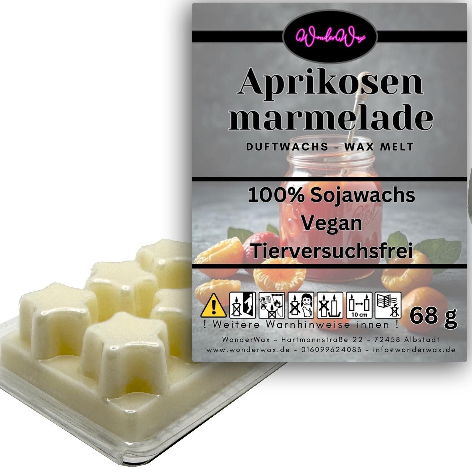 WonderWax Duftwachs WonderWax® Duftwachs 6 Sterne, (Würzige Aprikosenmarmelade), Duftrichtung: Würzige Aprikosenmarmelade
