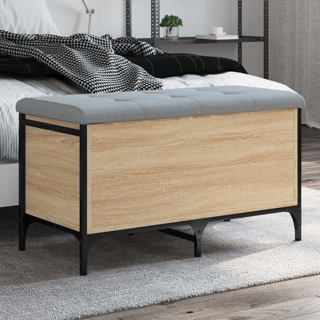 vidaXL Sitzbank Sitzbank mit Stauraum SonomaEiche 82x42x45 cm
