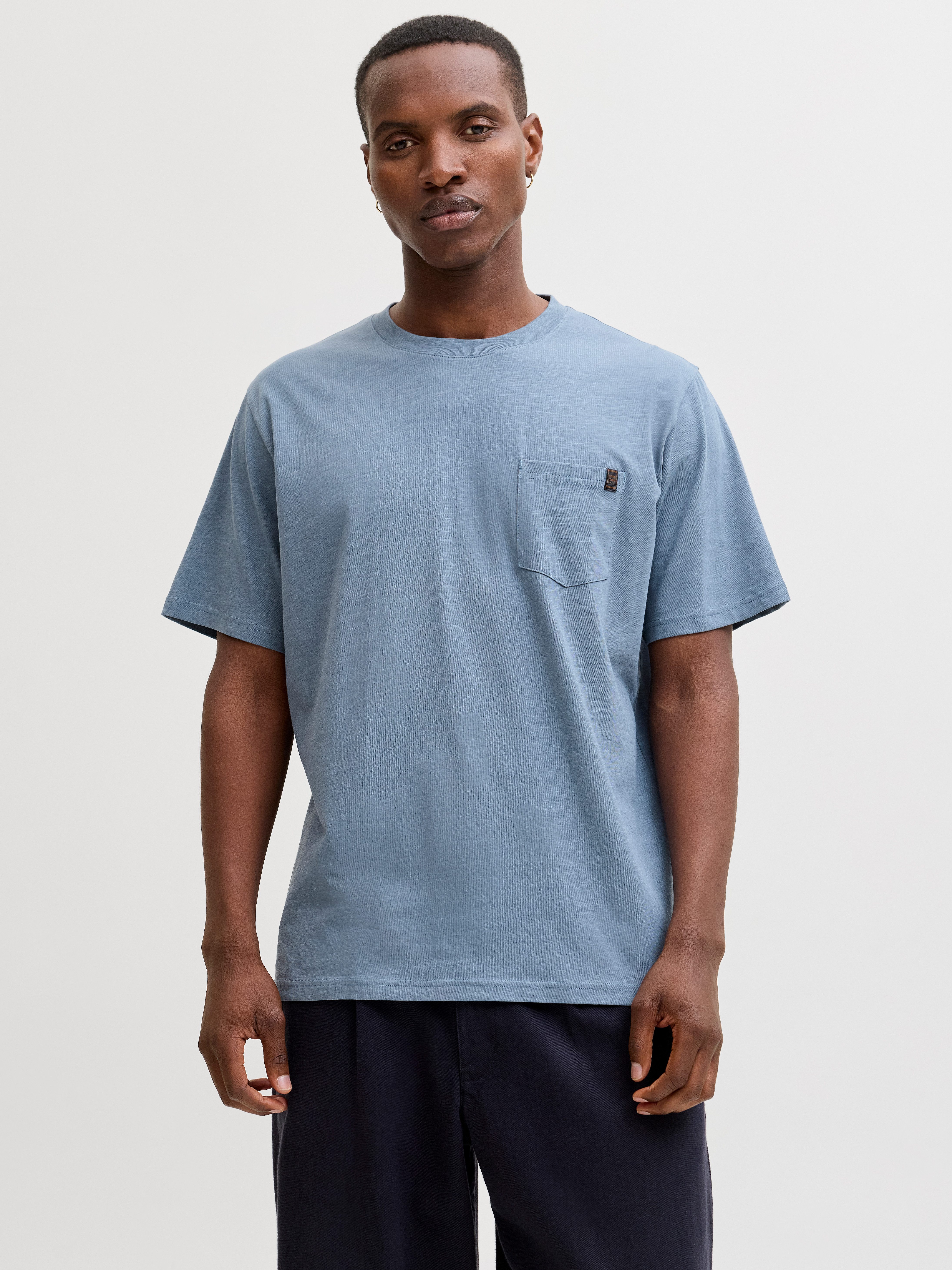 Jack & Jones Kurzarmshirt JJEDOVER SLUB TEE SS NOOS Baumwollmischung, relaxed fit