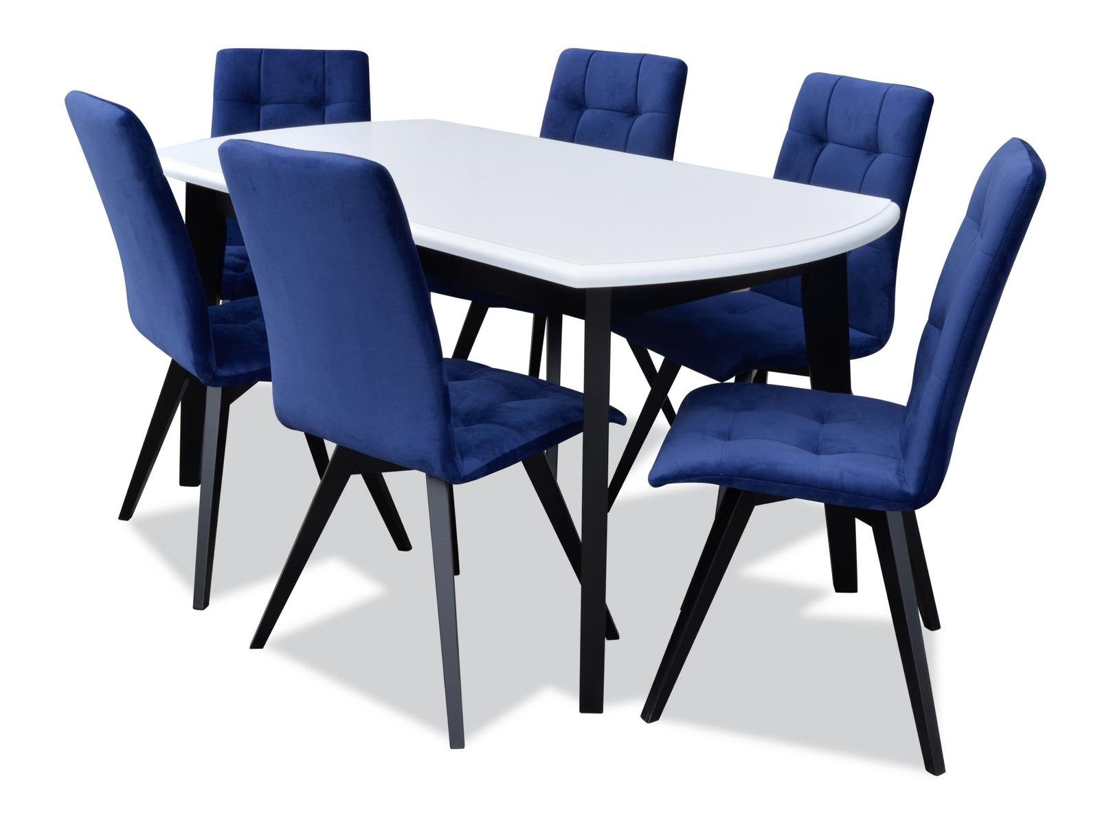 JVmoebel Essgruppe, Komplett Set Esstisch 6x Stühle Esszimmer Set Ess Gruppe Holz Tisch Tische 7tlg